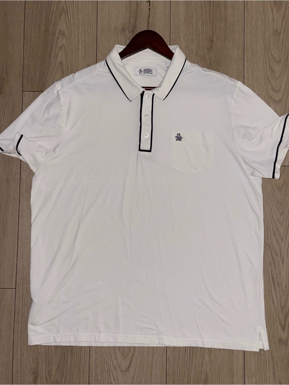 Original Penguin Mens XL White Performance Outdoor Golf Polo Shirt